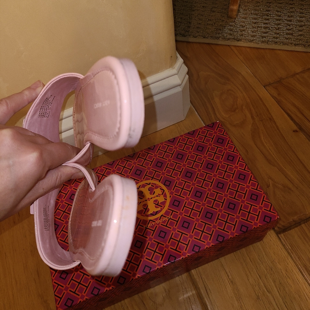 Tory Burch Designer Eleanor Pink Slide Sandals 9.5 - Picture 7 of 9